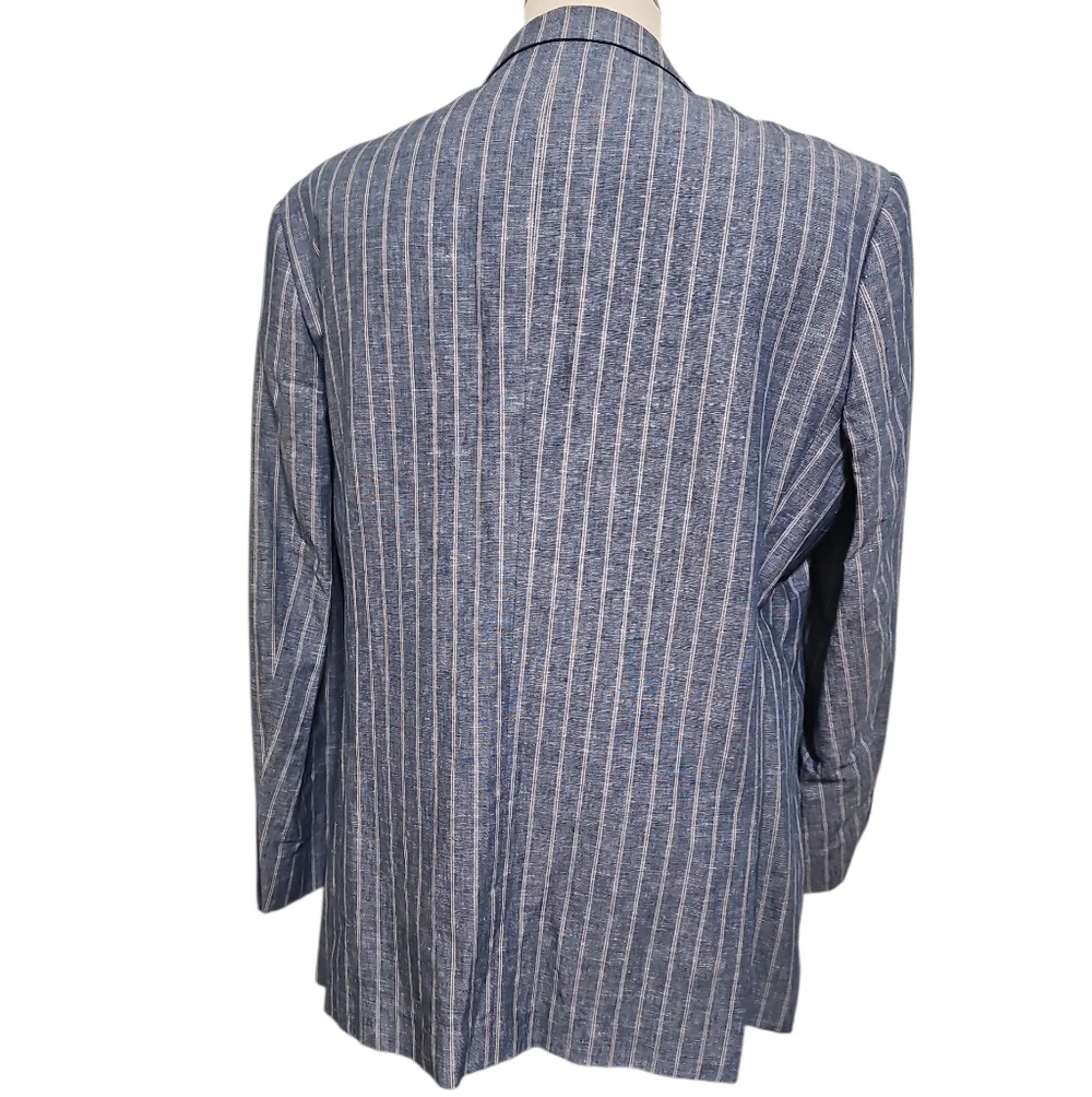 Alan Flusser Striped Linen Sport Coat